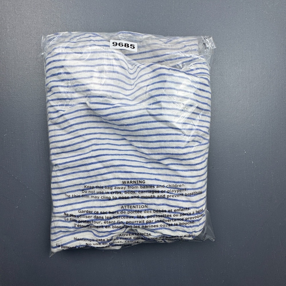 Madewell Navy & White Vertical Stripe Wide-Leg Pants - Picture 12 of 12